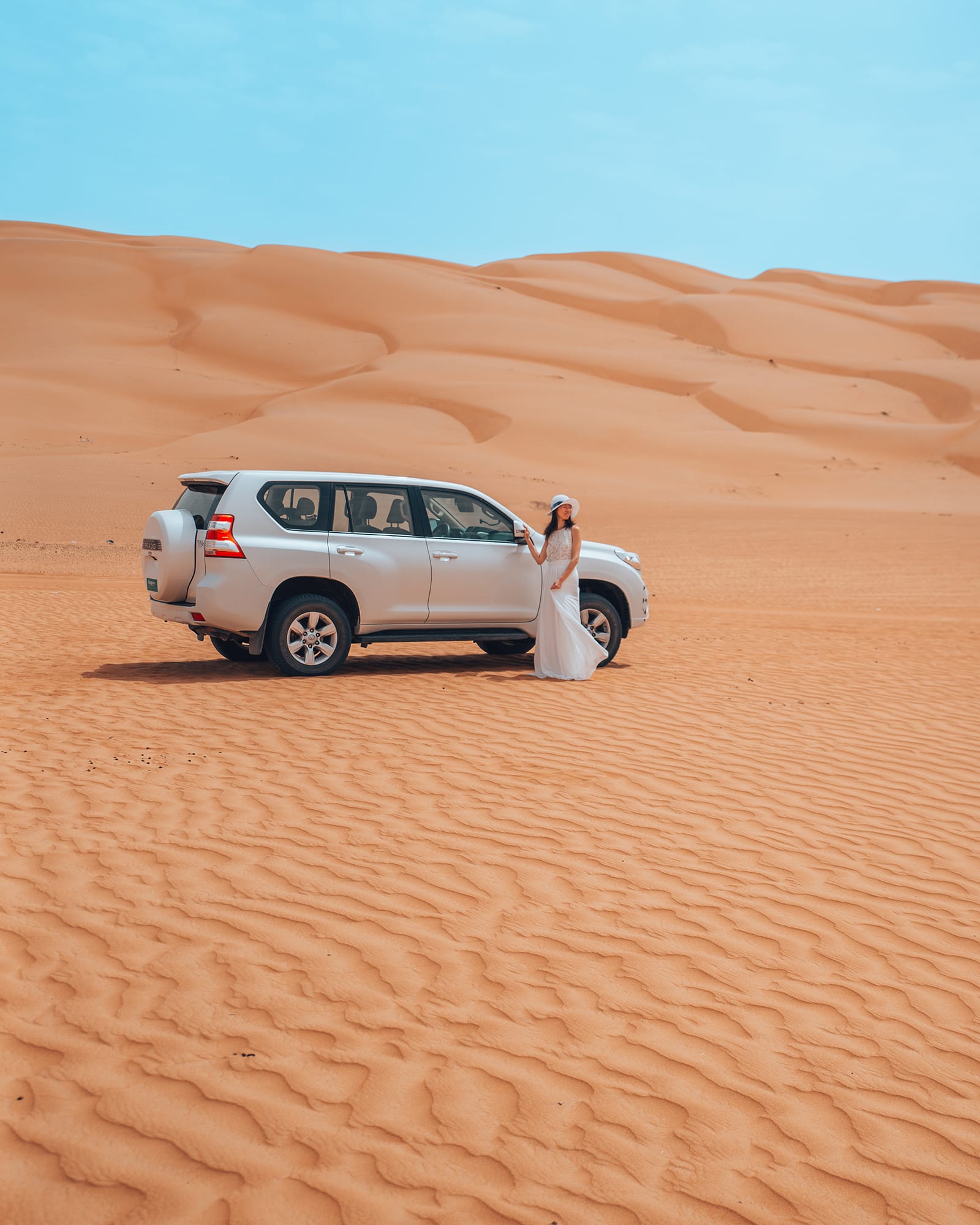 car rental during road trip to wahiba sands desert