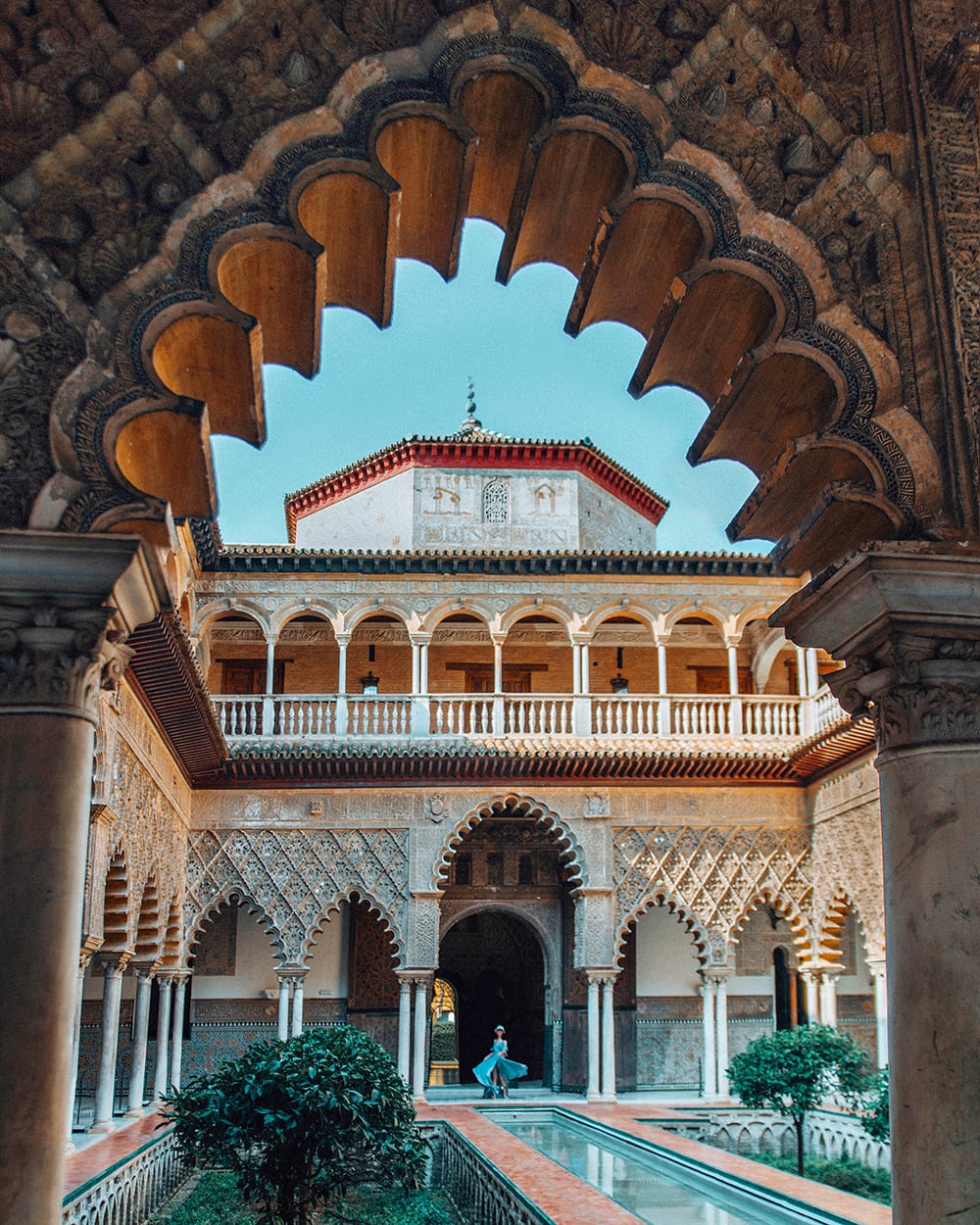 the moorish architecture of royal alcazar of seville spain