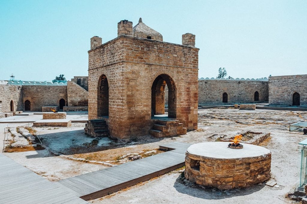 The Ateshgah Fire Temple in Baku, Azerbaijan