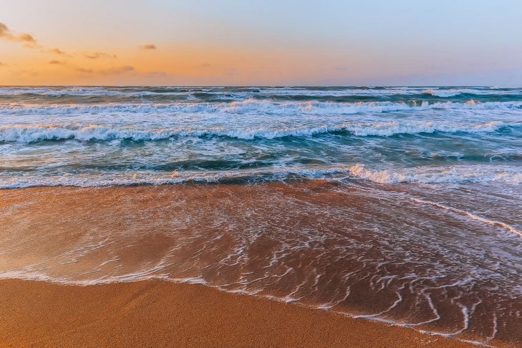 Waves at the Beach in the Caspian Sea