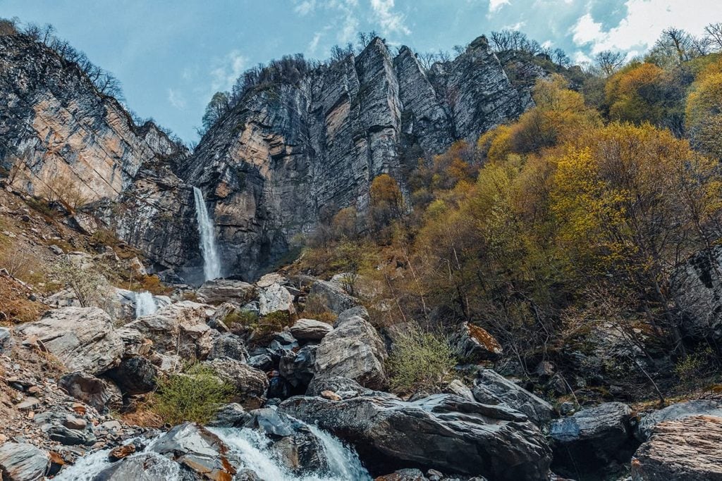 Rocky Mountains and Waterfalls in Gabala, Azerbaijan