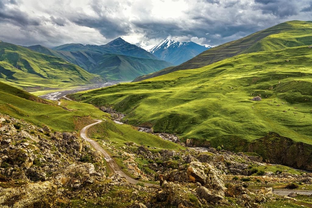 Green Mountains and Landscapes in Quba, Azerbaijan