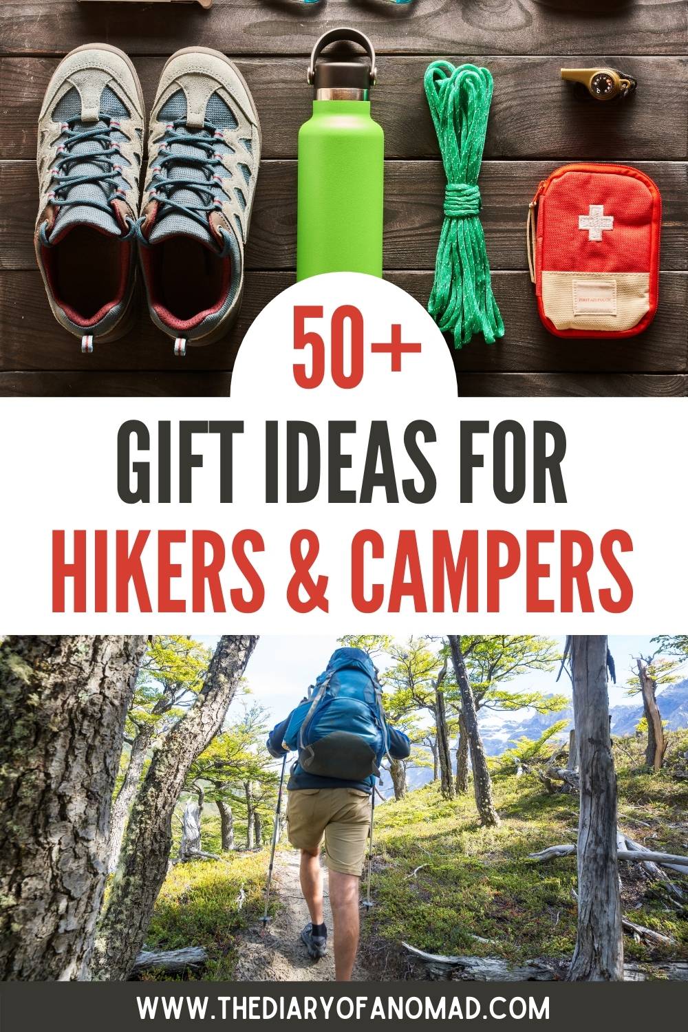 Gift ideas for hikers campers, Christmas gift ideas for hikers, hikers gift ideas, gift basket ideas for hikers, wedding gift ideas for hikers