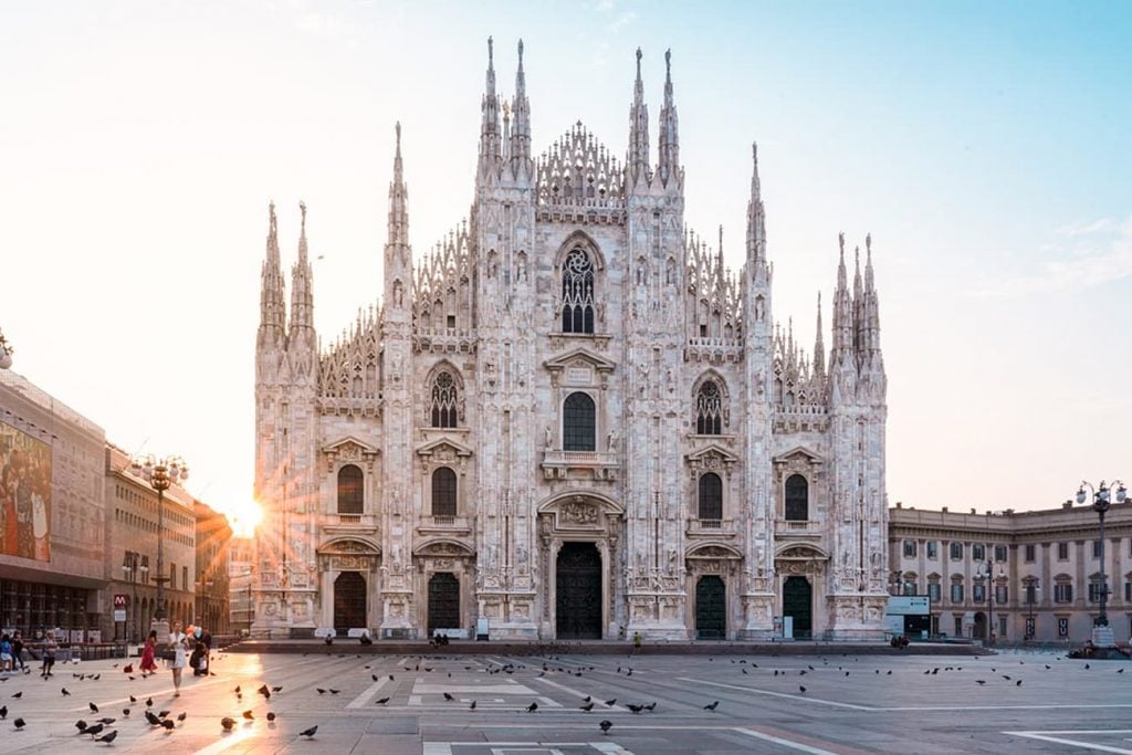 The Milan Cathedral in Milan, Italy