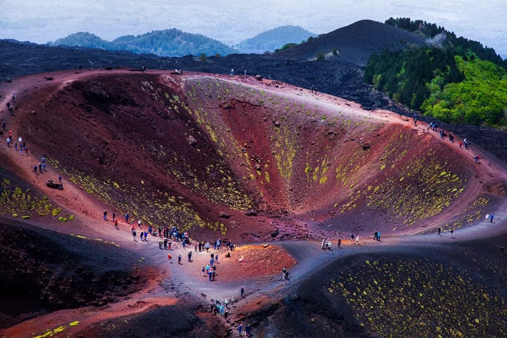 A Crater in Mount Etna, Sicily, Italy