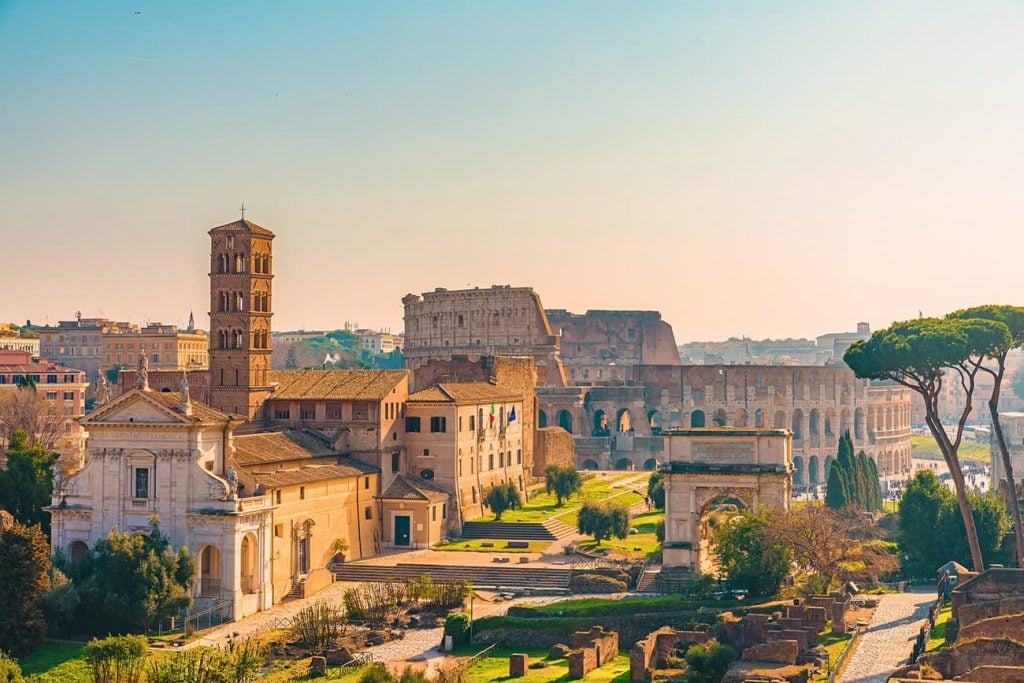 View From the Palatine Hill in Rome, Italy