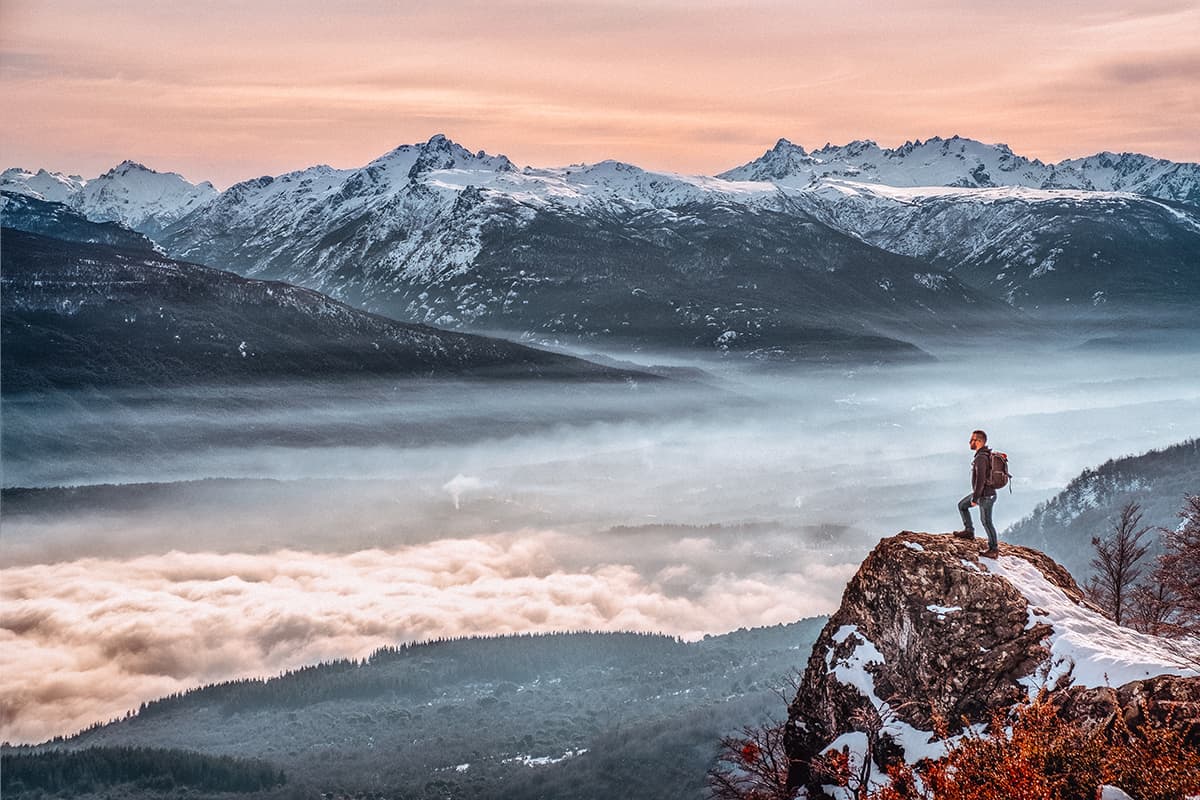 Snowcapped Mountains in the Distance