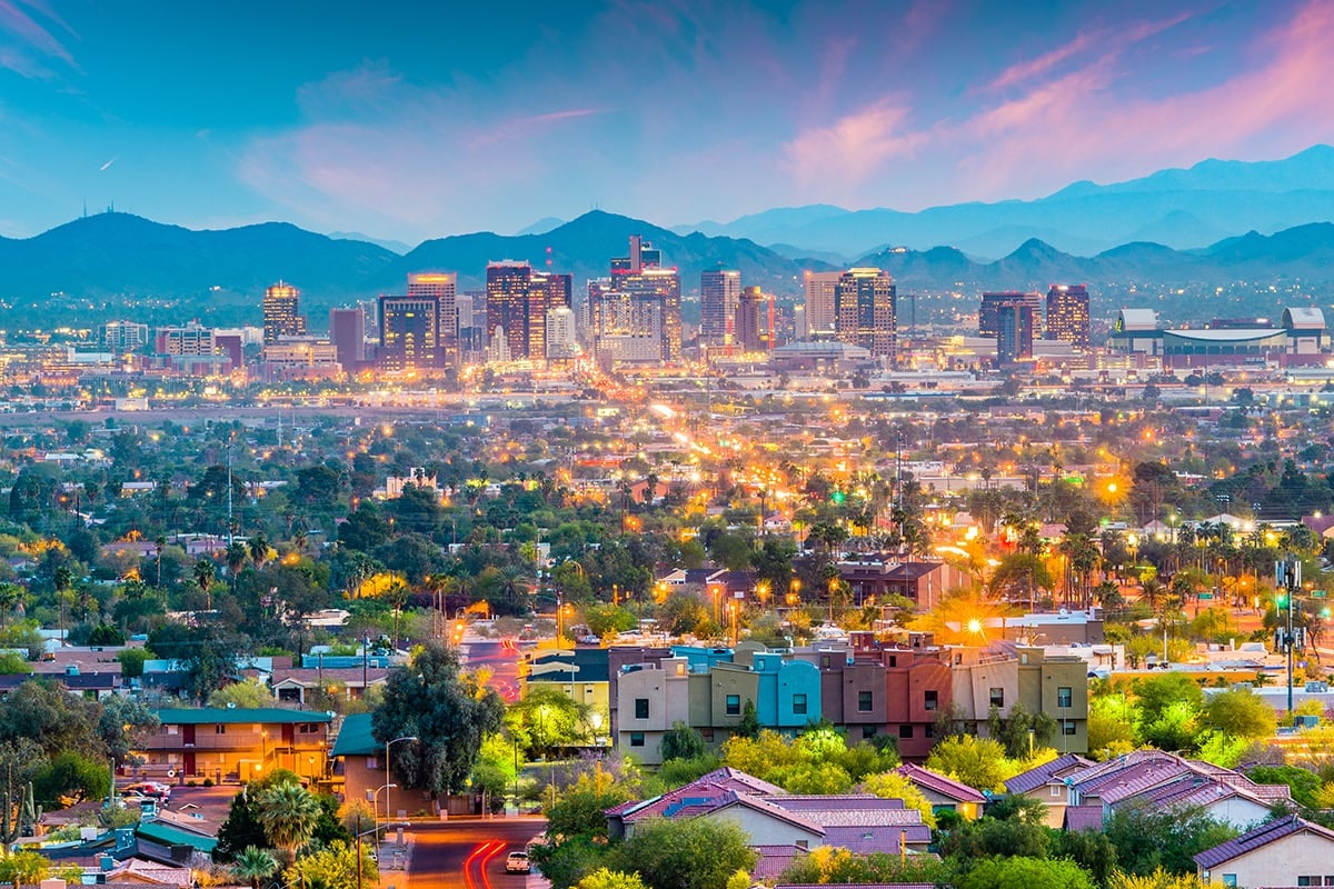 The Cityscape of Phoenix in Arizona, One of the Warm Winter Getaways USA