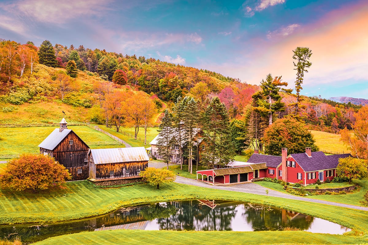 Fall Foliage in Woodstock, Vermont