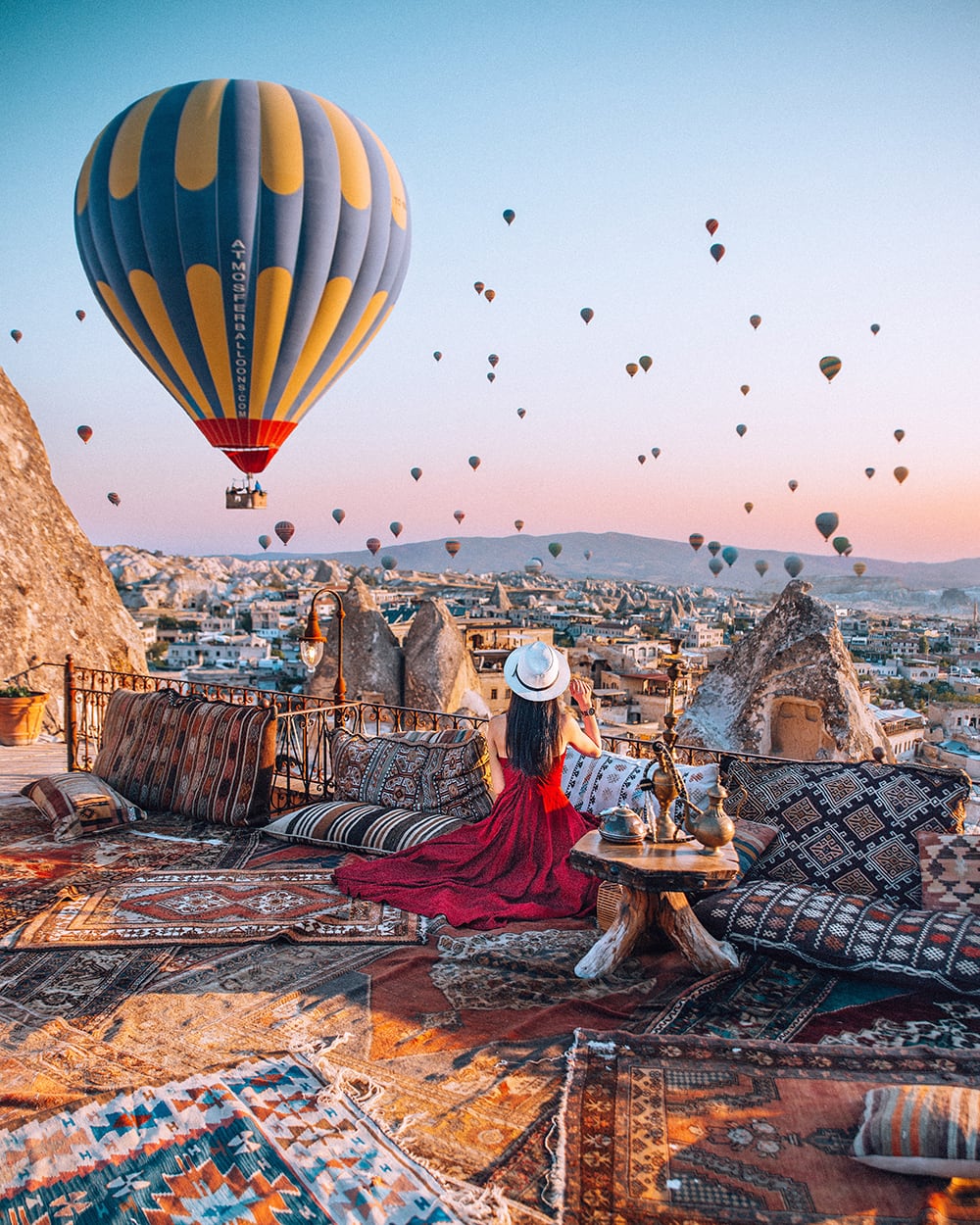 Birthday Travel Captions - Hot Air Balloons in Turkey