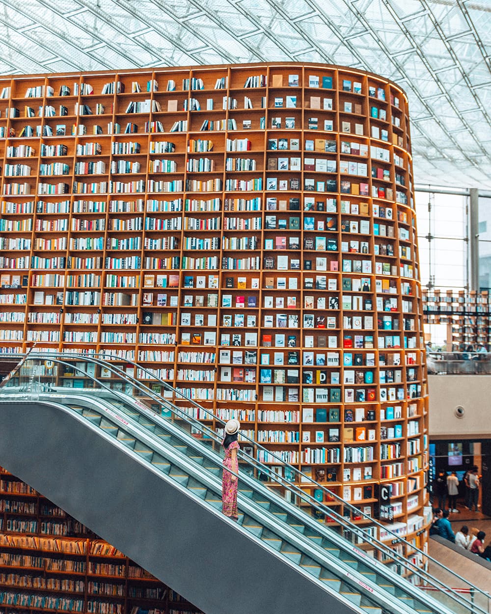 Travel Instagram Captions Funny - A Library in Seoul, Korea