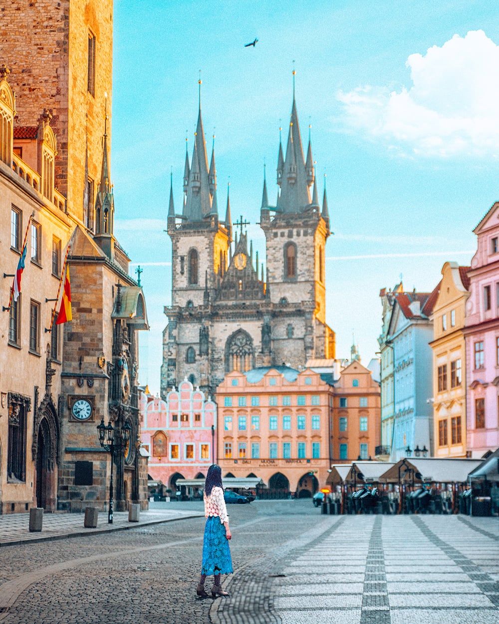 Life Travel Captions - A Girl in Prague, Czech Republic