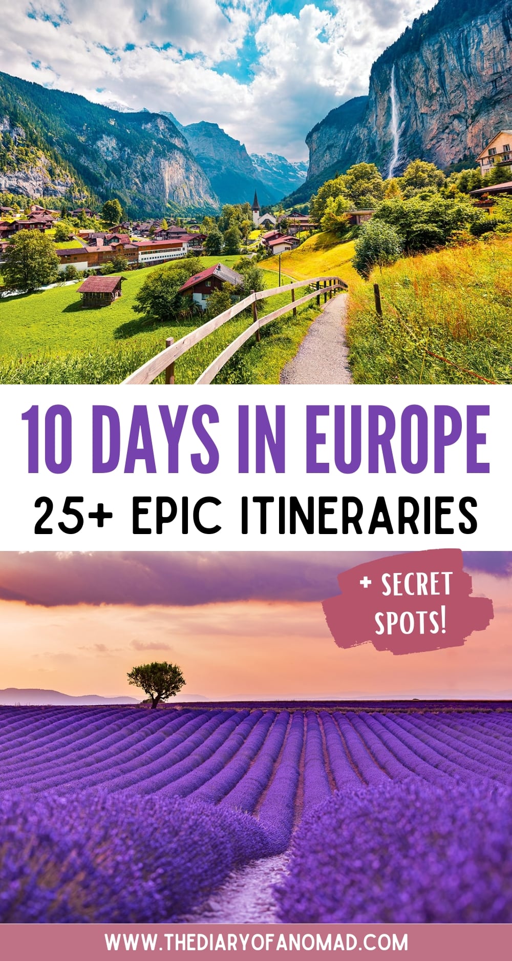 A Pin for 10 Day Europe Trips