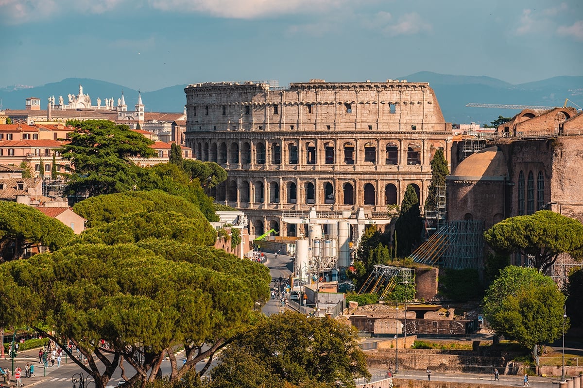 The Colosseum Seen From Altare della Patria