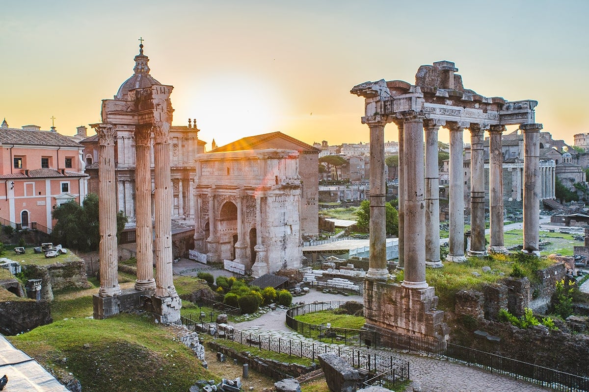 The Ruins of the Roman Forum in Rome, Italy