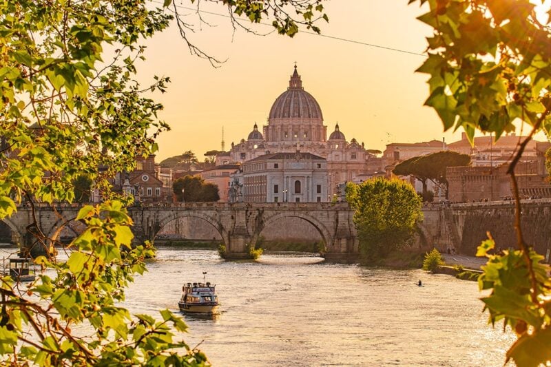 View of Vatican from Lungotevere, Rome