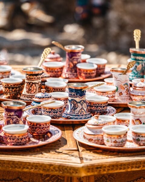 Colorful Dishes on a Table